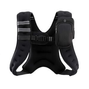 ZELUS Weighted Vest, 6lb/8lb/12lb/16lb/20lb/25lb/30lb Weight Vest 12 lb, Black